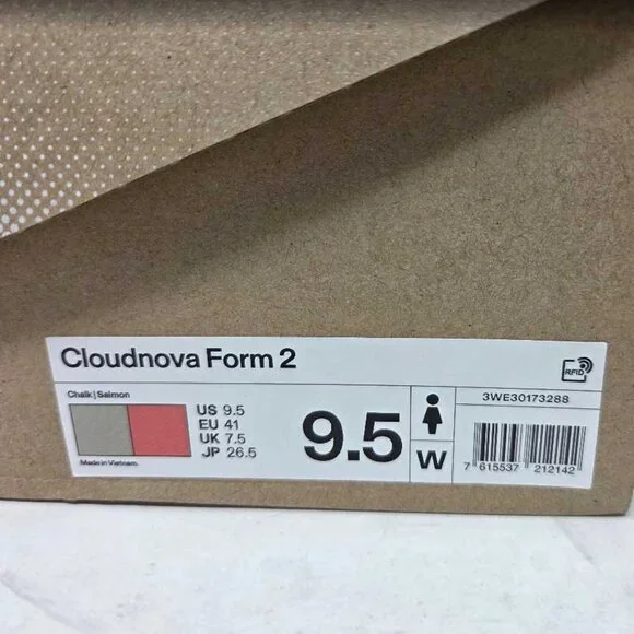 New 9.5 ON Cloudnova Form 2 sneakers in Chalk / Salmon from Anthropologie - Picture 3 of 11